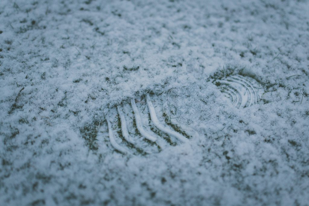 Footprint on snow