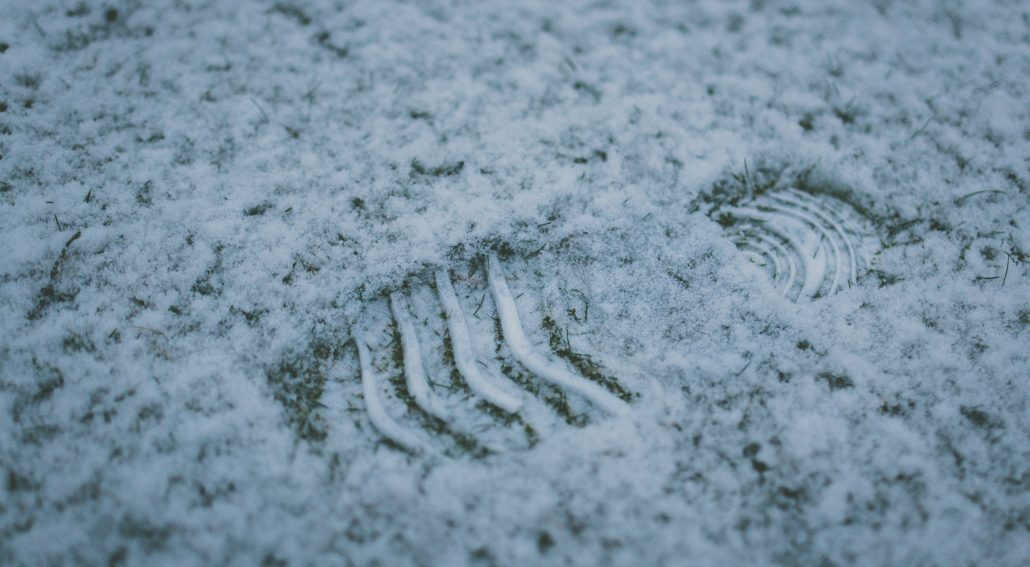 Footprint on snow