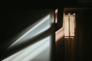 Soft sunlight streaming through a window