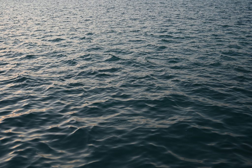 a calm blue sea